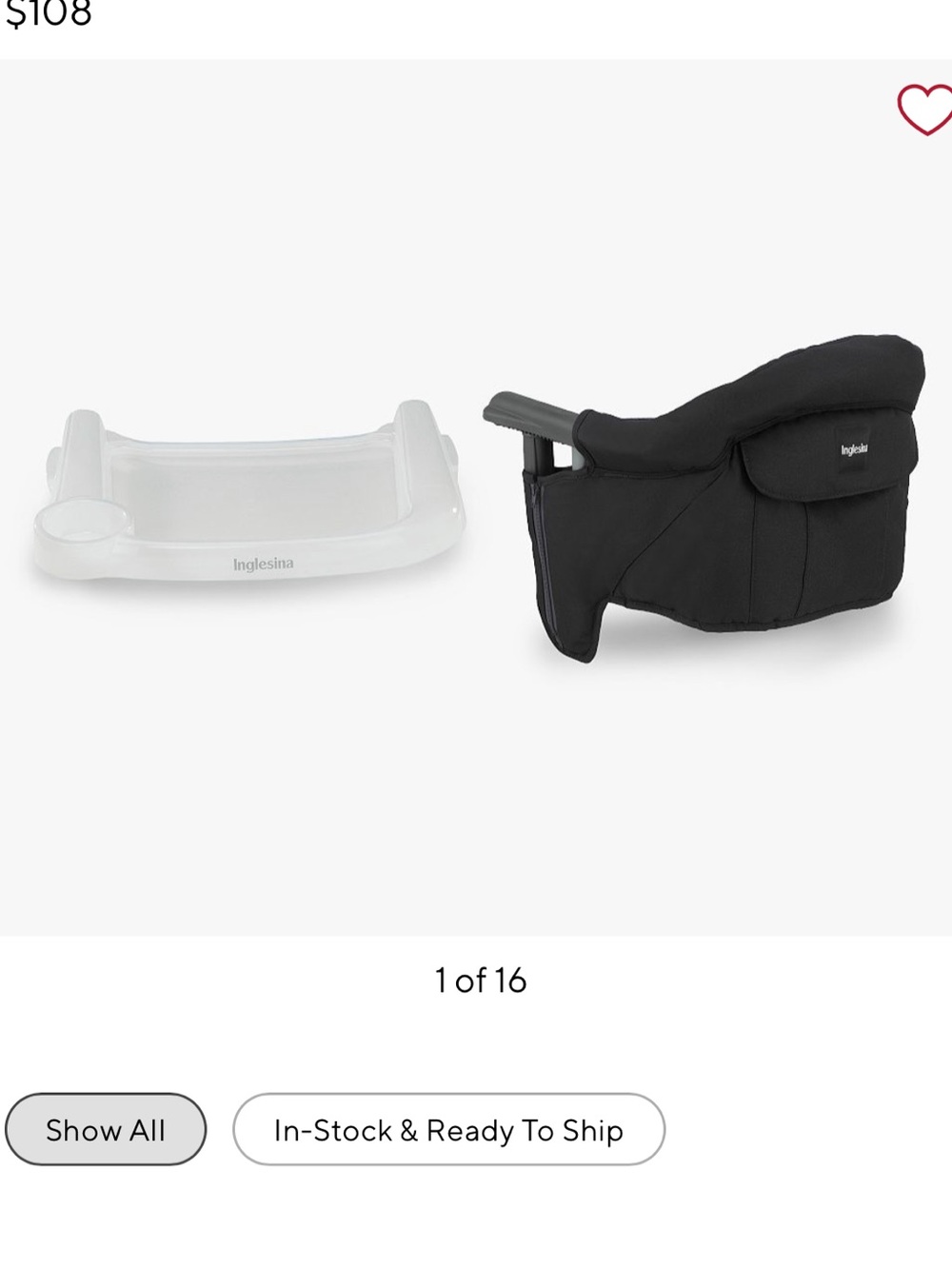 Inglesina Fast Table Chair with Removable Tray